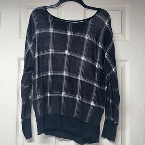 New York and Company size Large plaid sweater